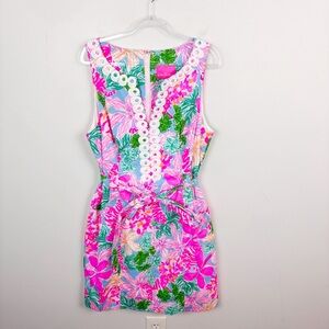 Lilly Pulitzer Gulianna Stretch Shirt Dress Multi Tigers Lair Size 12